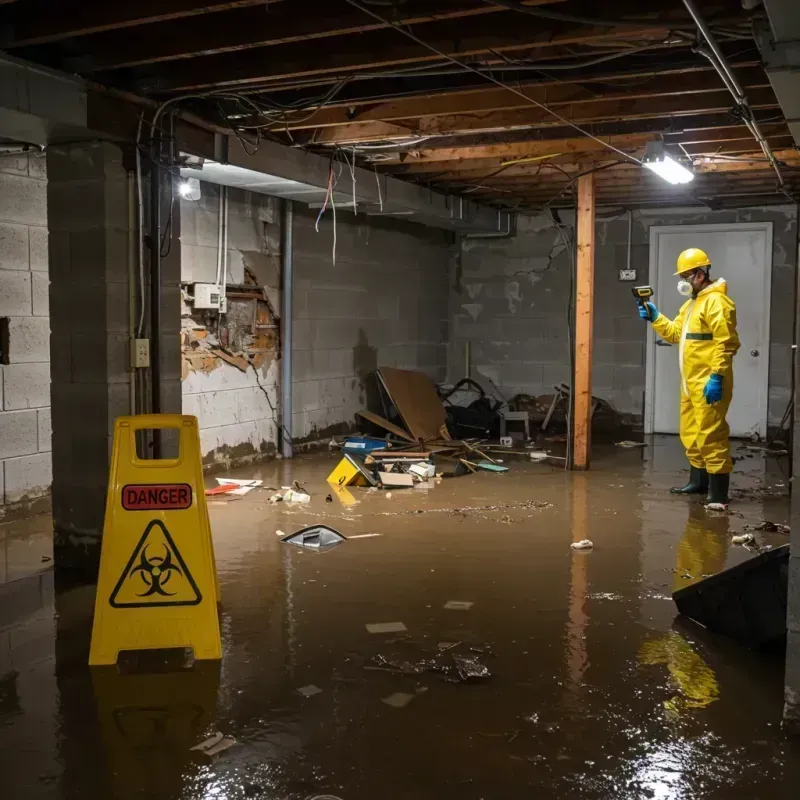 Flooded Basement Electrical Hazard in Stanford, CA Property