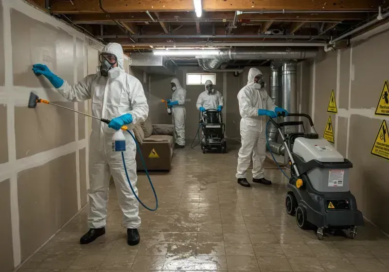 Basement Moisture Removal and Structural Drying process in Stanford, CA